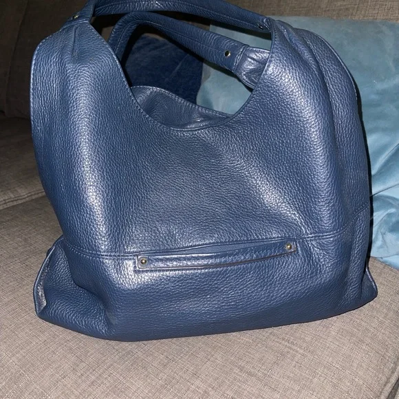 Michael Kors Navy Leather Hobo Bag - Picture 4 of 4